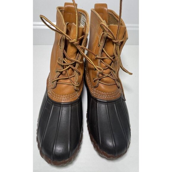 L.L. Bean Vintage Bean Boots Leather Work Duck Hunting Shoes Boots Size Ladies 8 - Picture 3 of 10
